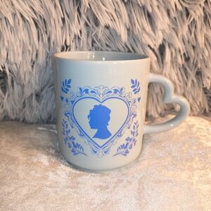 Bridgerton Netflix Blue Lady Heart Handle Ceramic Coffee/Tea Mug NEW